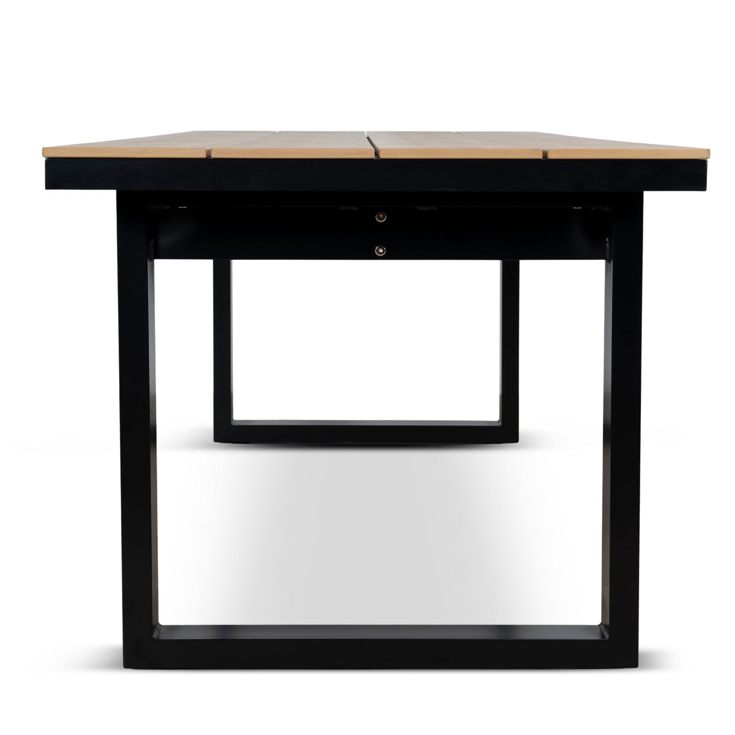 2.3m Black Outdoor Dining Table - Natural