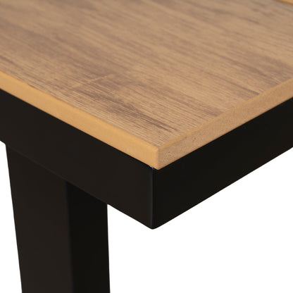 2.3m Black Outdoor Dining Table - Natural