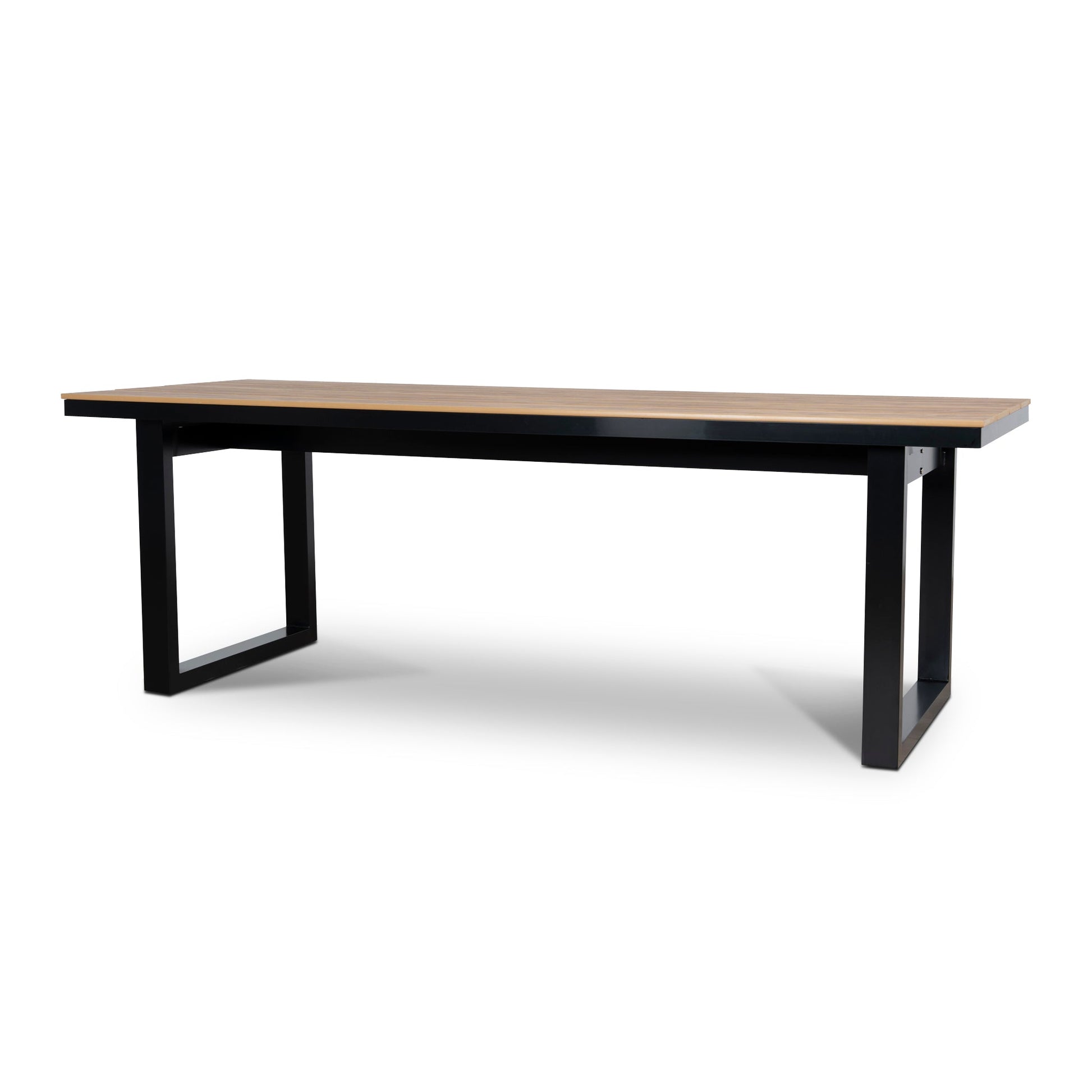 2.3m Black Outdoor Dining Table - Natural