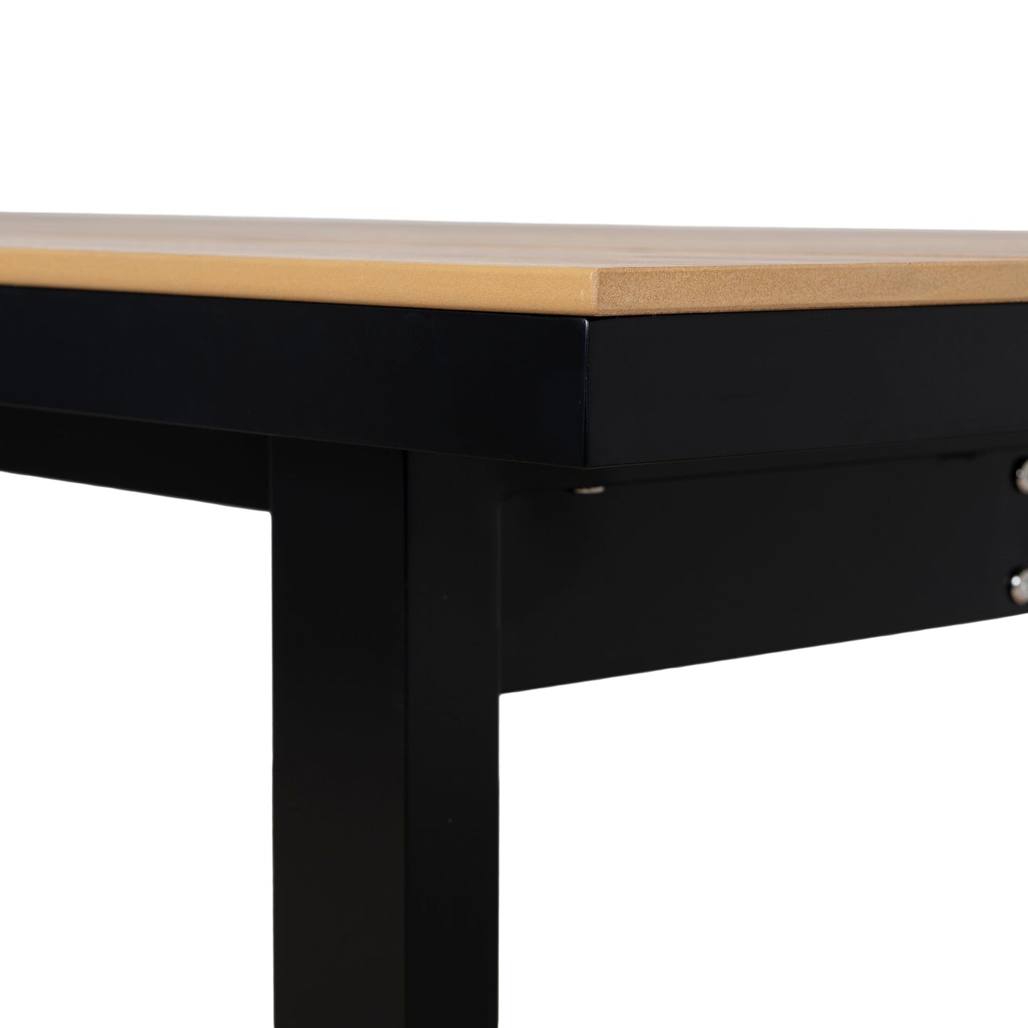 2.3m Black Outdoor Dining Table - Natural