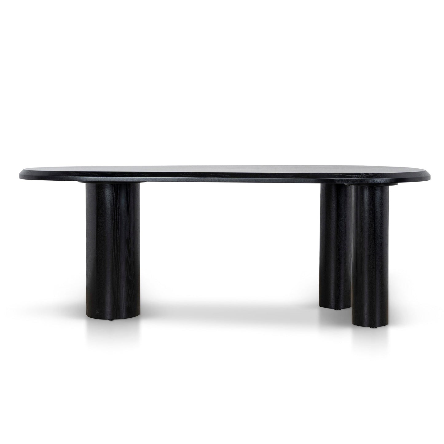 2.1m Oval Dining Table - Full Black