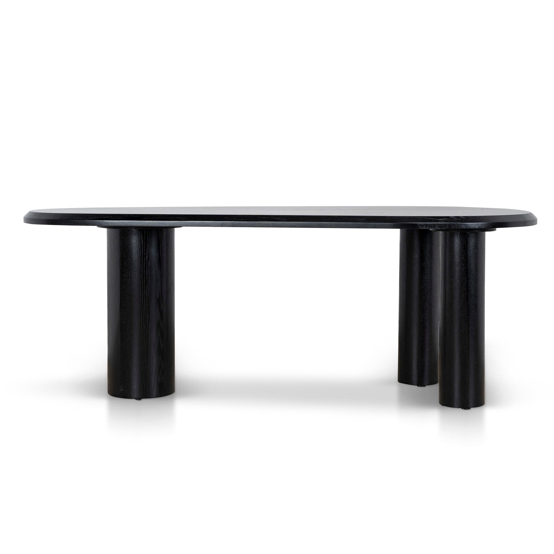 2.1m Oval Dining Table - Full Black