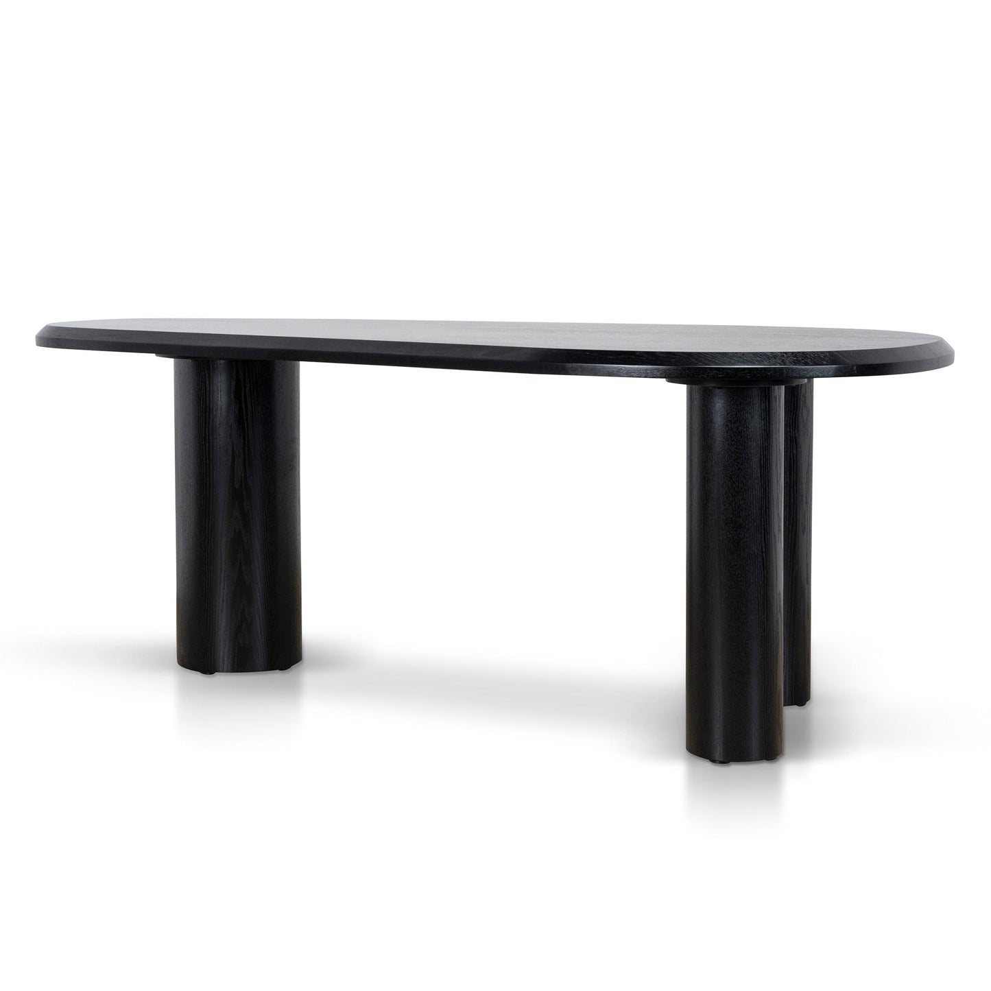 2.1m Oval Dining Table - Full Black