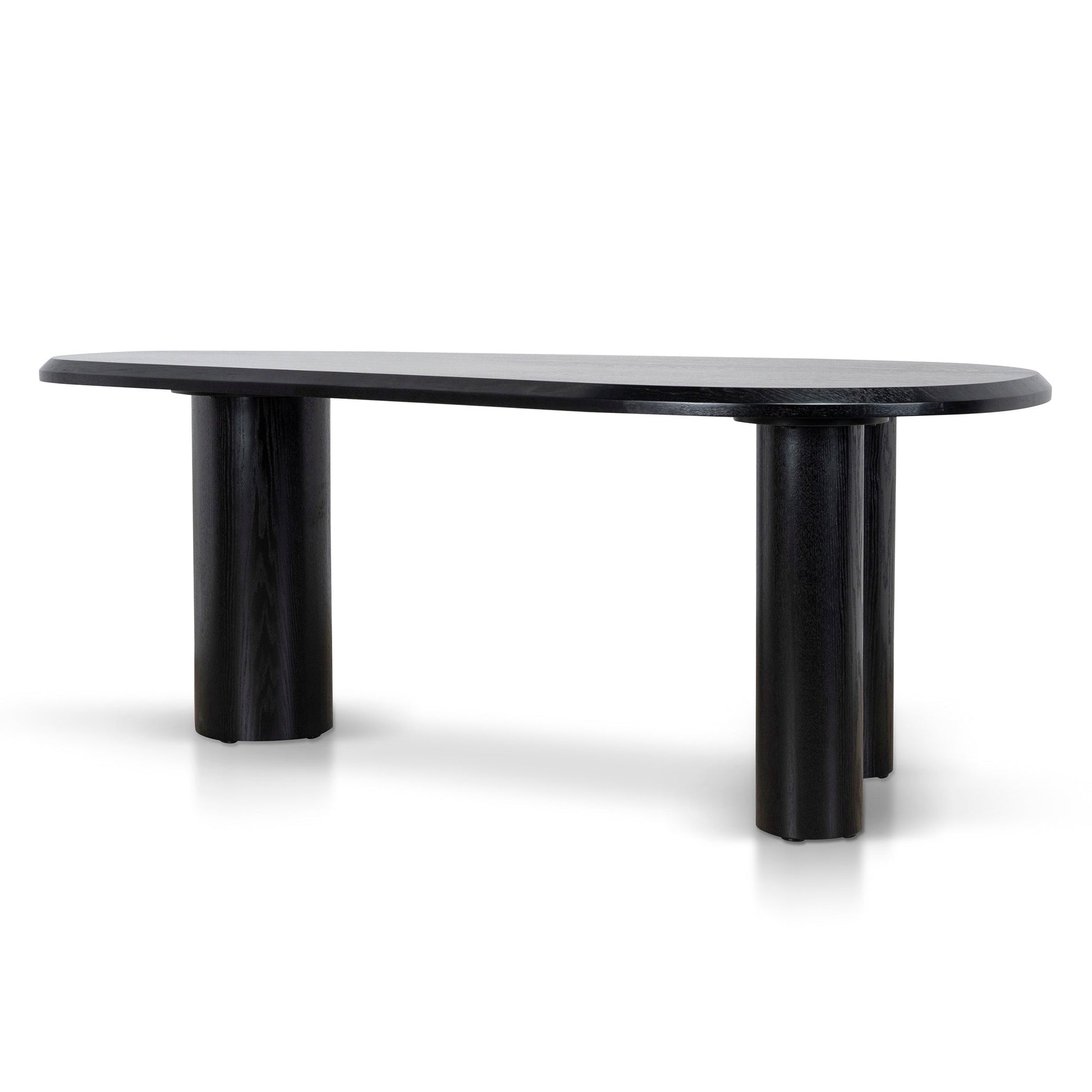2.1m Oval Dining Table - Full Black