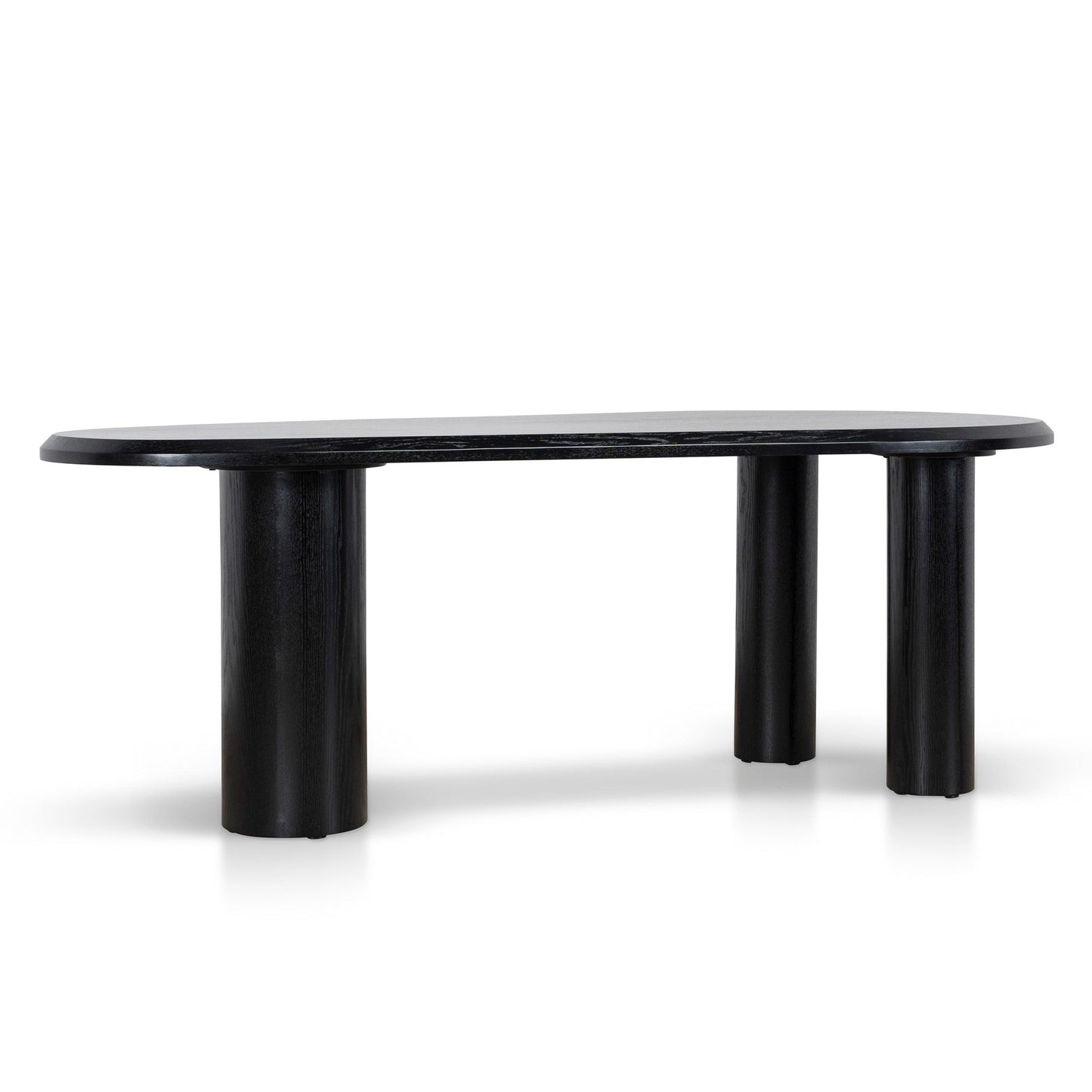 2.1m Oval Dining Table - Full Black