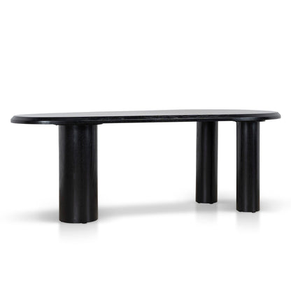 2.1m Oval Dining Table - Full Black