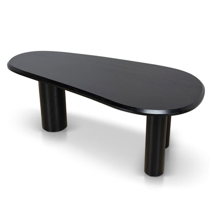2.1m Oval Dining Table - Full Black