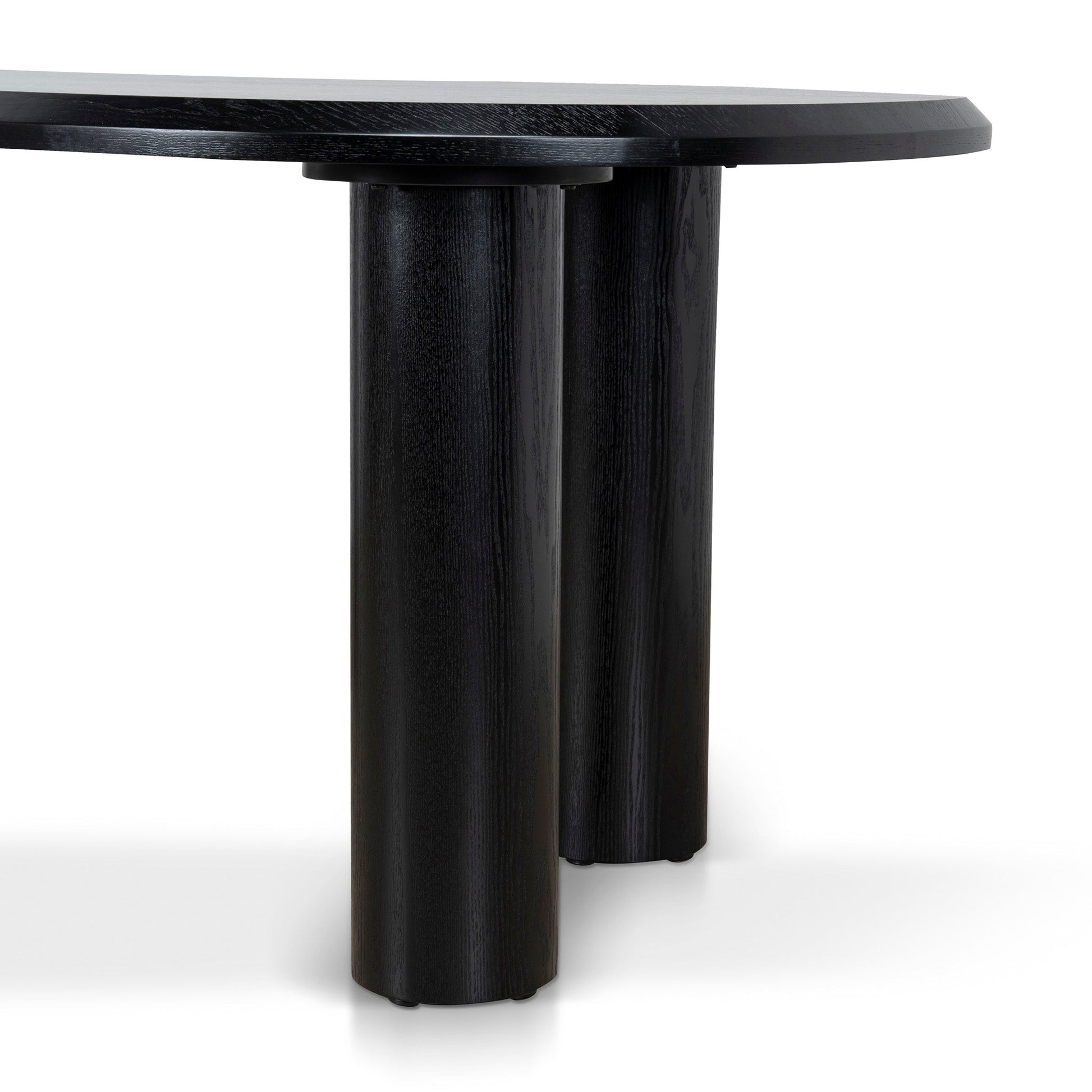 2.1m Oval Dining Table - Full Black