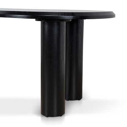 2.1m Oval Dining Table - Full Black