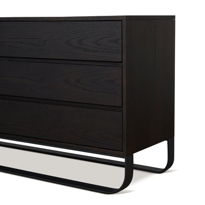 1.6m Dresser Unit - Dark Walnut