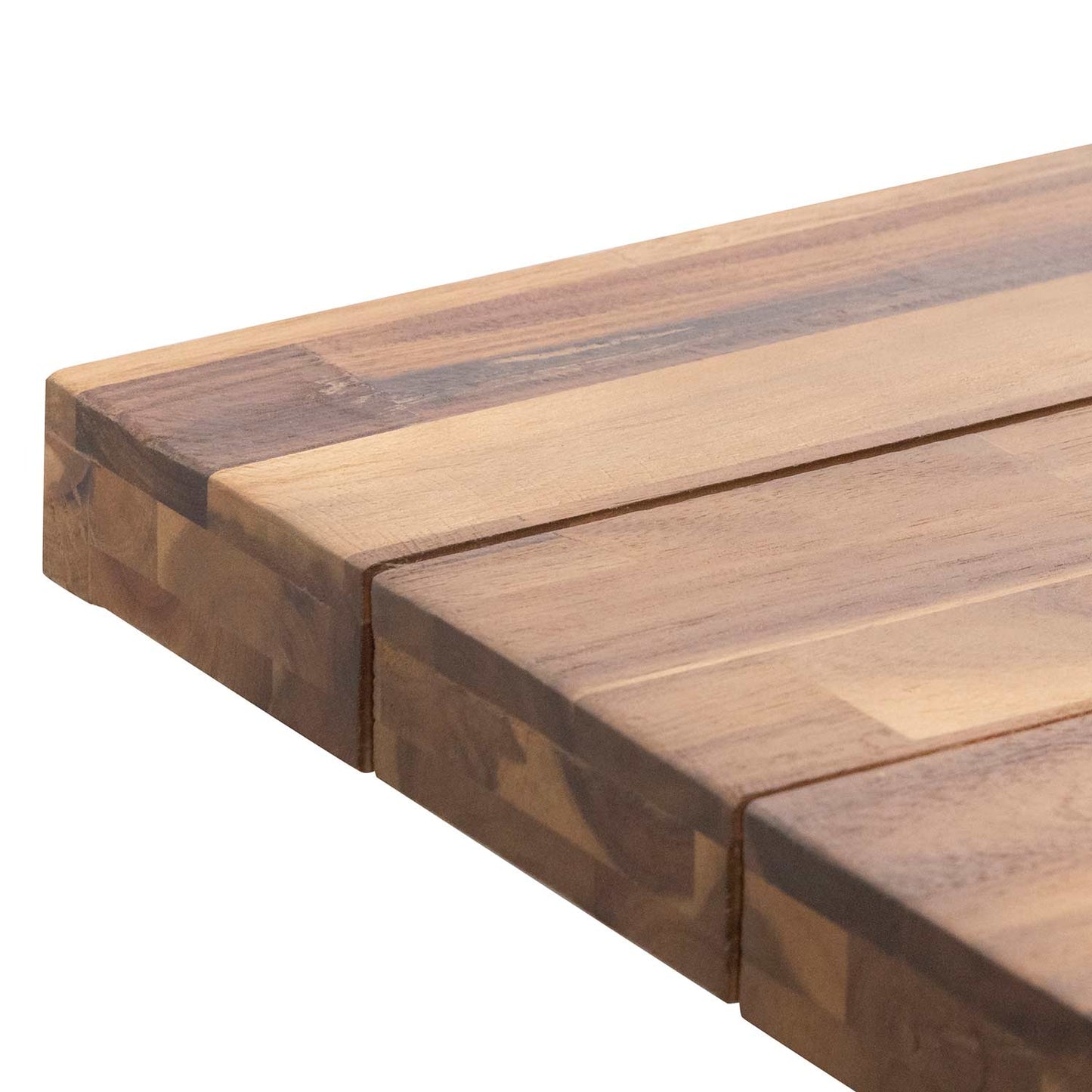 Outdoor Dining Table - Natural Top and White Base