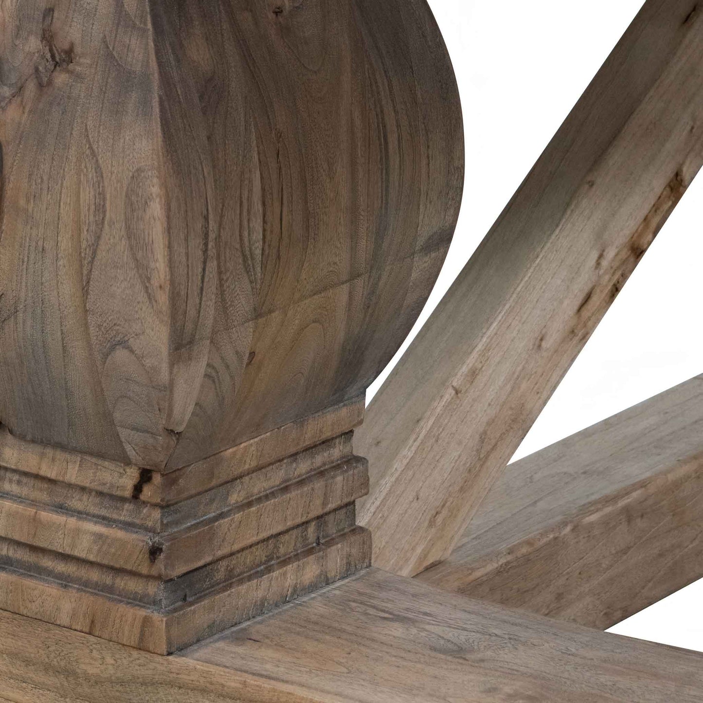 3m Reclaimed Elm Dining Table - Rustic Natural