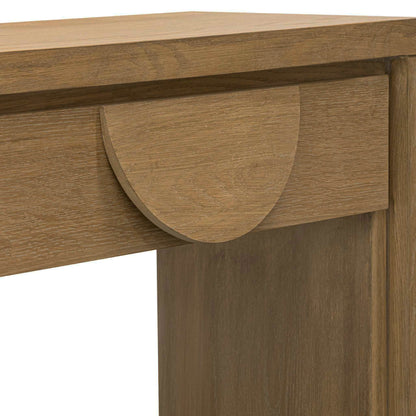 140cm Console Table with Drawers - Dusty Oak