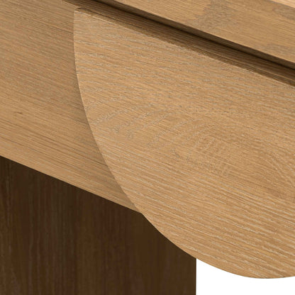 140cm Console Table with Drawers - Dusty Oak