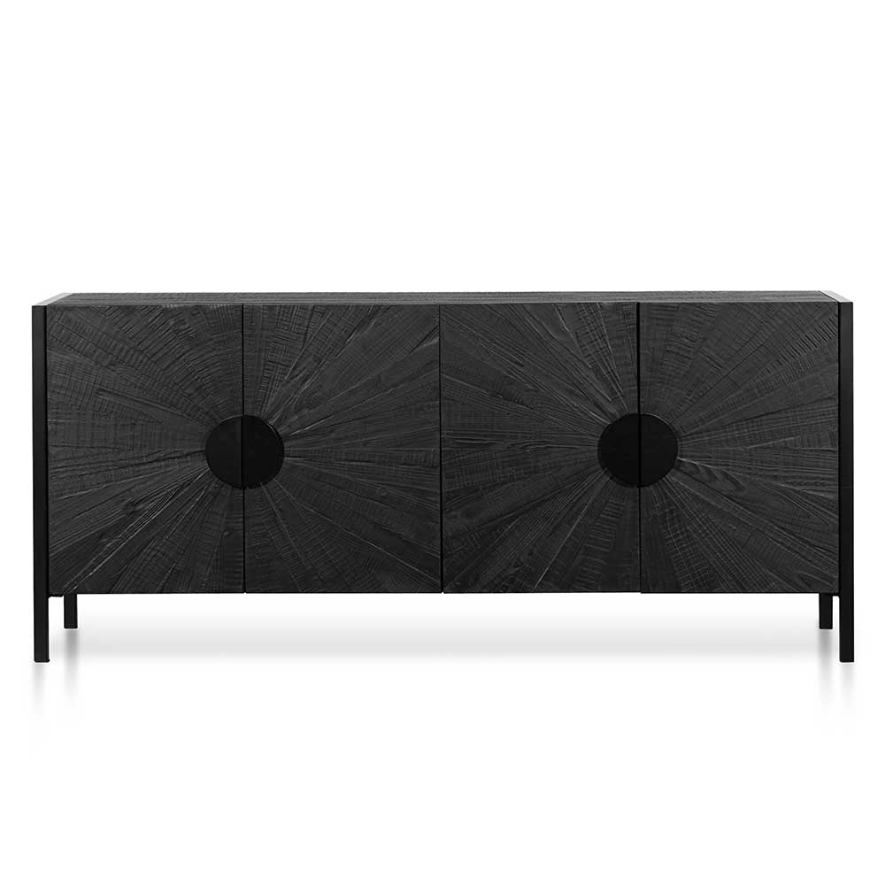 1.8m Wooden Buffet Unit - Black