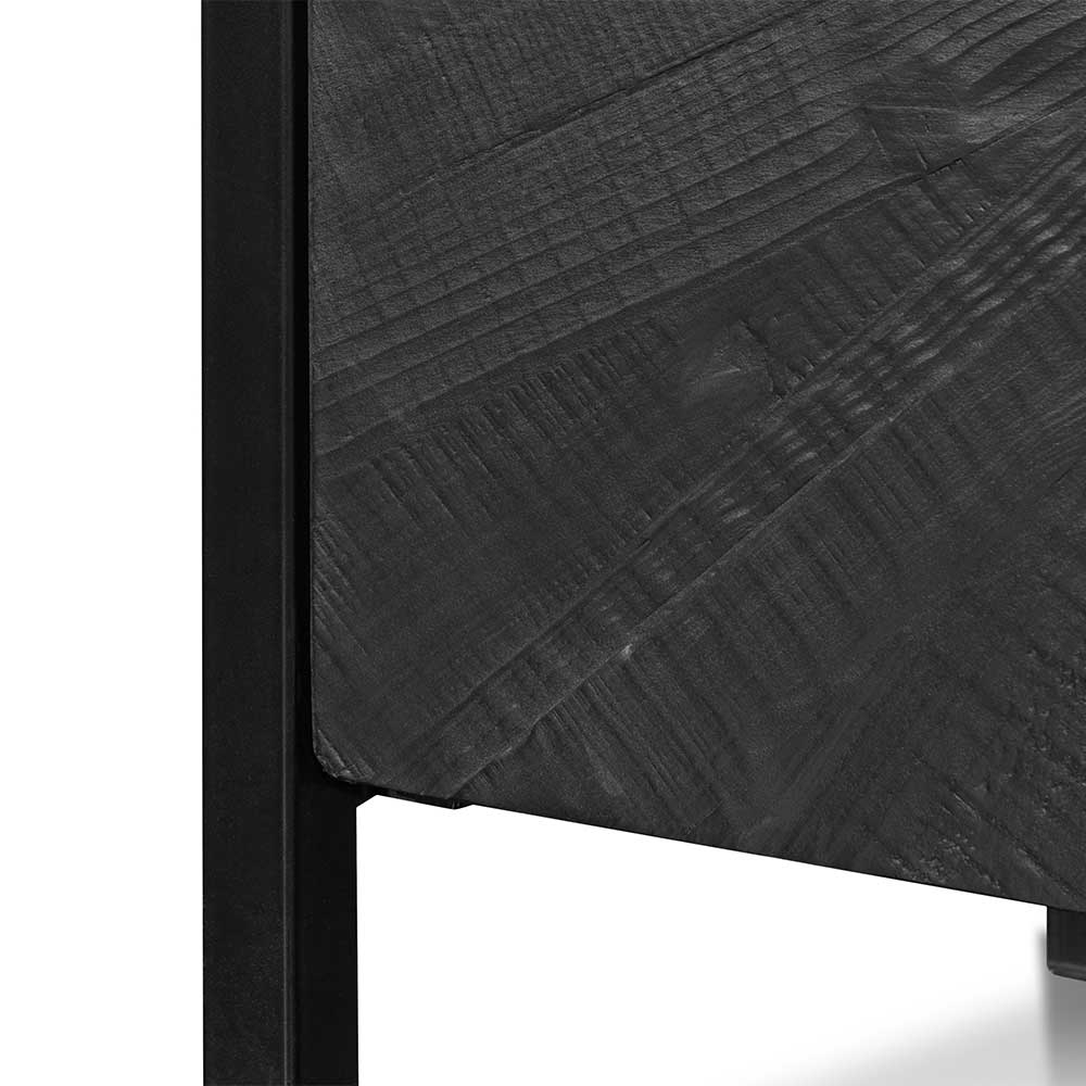 1.8m Wooden Buffet Unit - Black