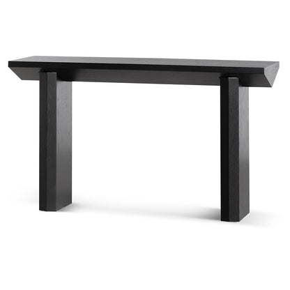 1.4m Oak Console Table - Black