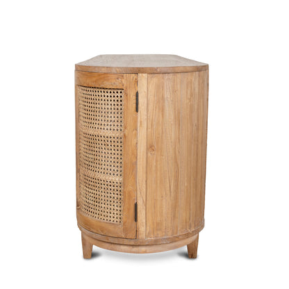 2.1m Sideboard Unit - Natural with Rattan Doors