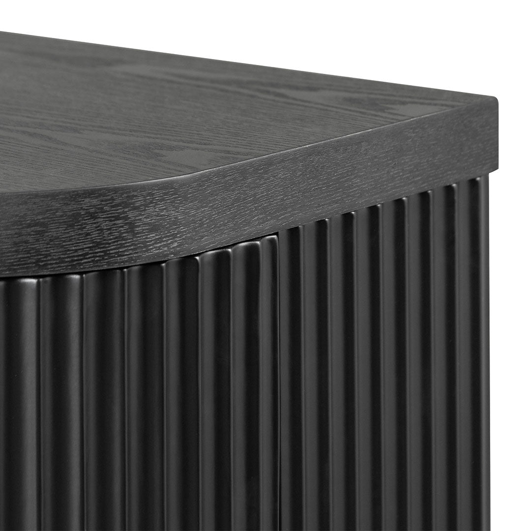 100cm Wooden Storage Cabinet - Black