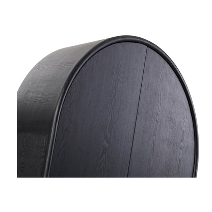 150cm (H) Ash Curve Cabinet - Full Black