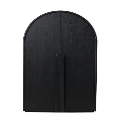 150cm (H) Ash Curve Cabinet - Full Black