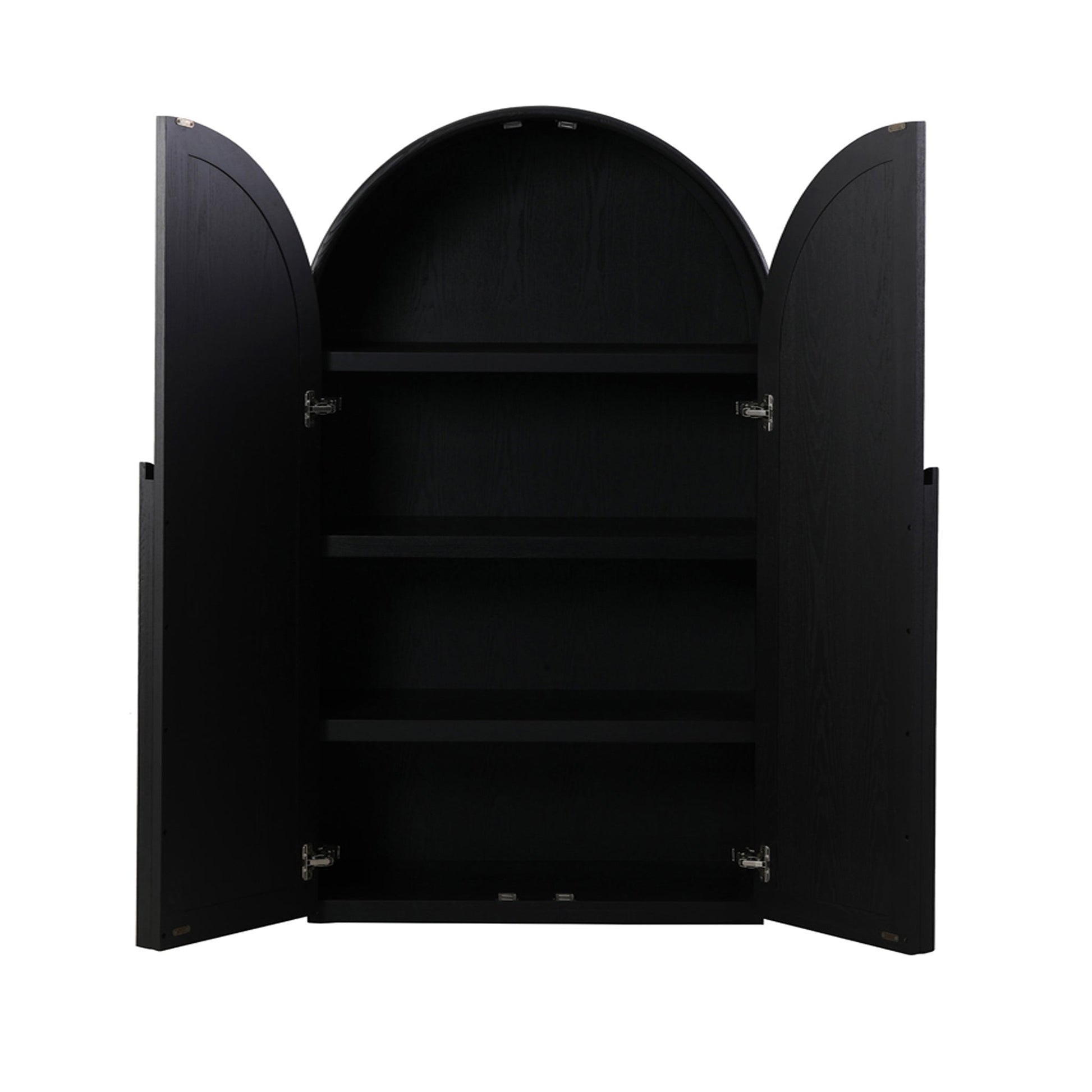 150cm (H) Ash Curve Cabinet - Full Black
