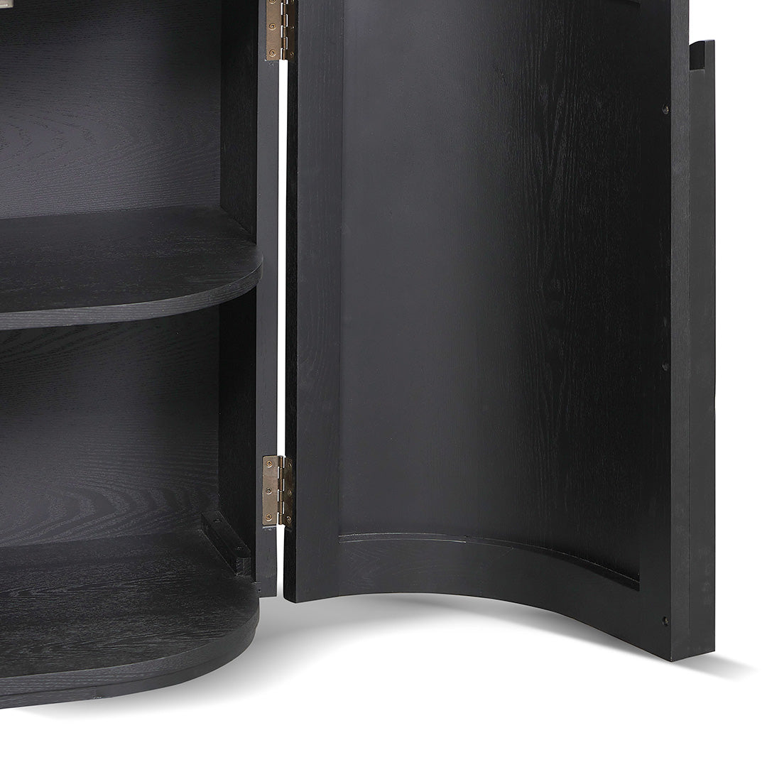 1.6m Sideboard - Full Black