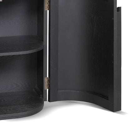 1.6m Sideboard - Full Black