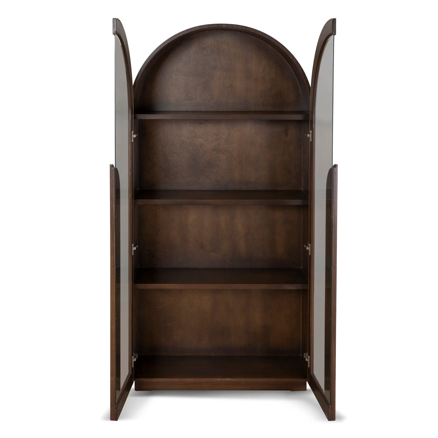 2m (H) Glass Cabinet - Walnut