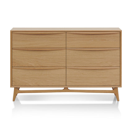 6 Drawer Chest - Natural Oak