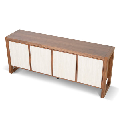 Beige Door Sideboard Unit - Walnut