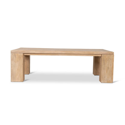 2.44m Elm Dining Table - Natural