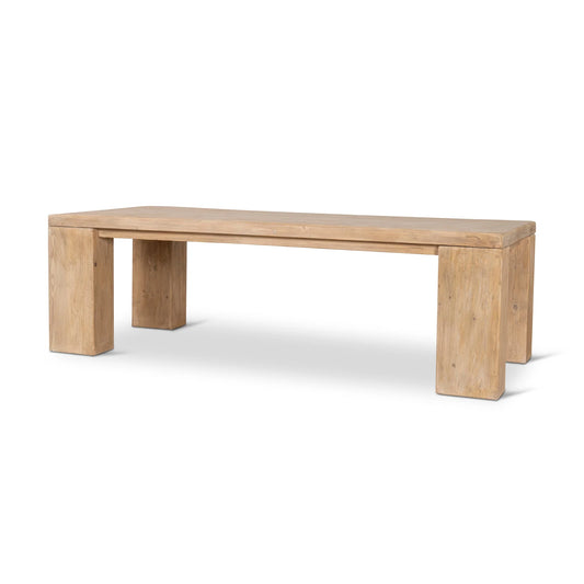 2.44m Elm Dining Table - Natural
