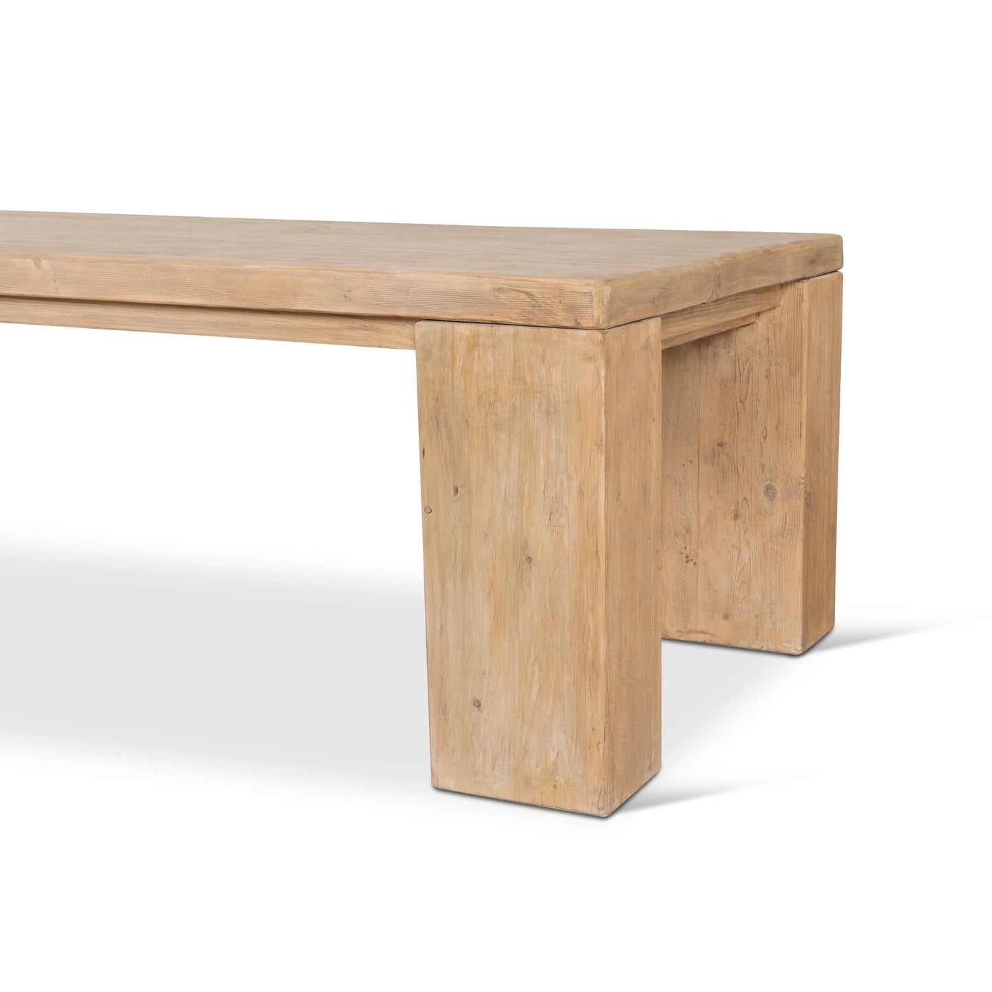 2.44m Elm Dining Table - Natural