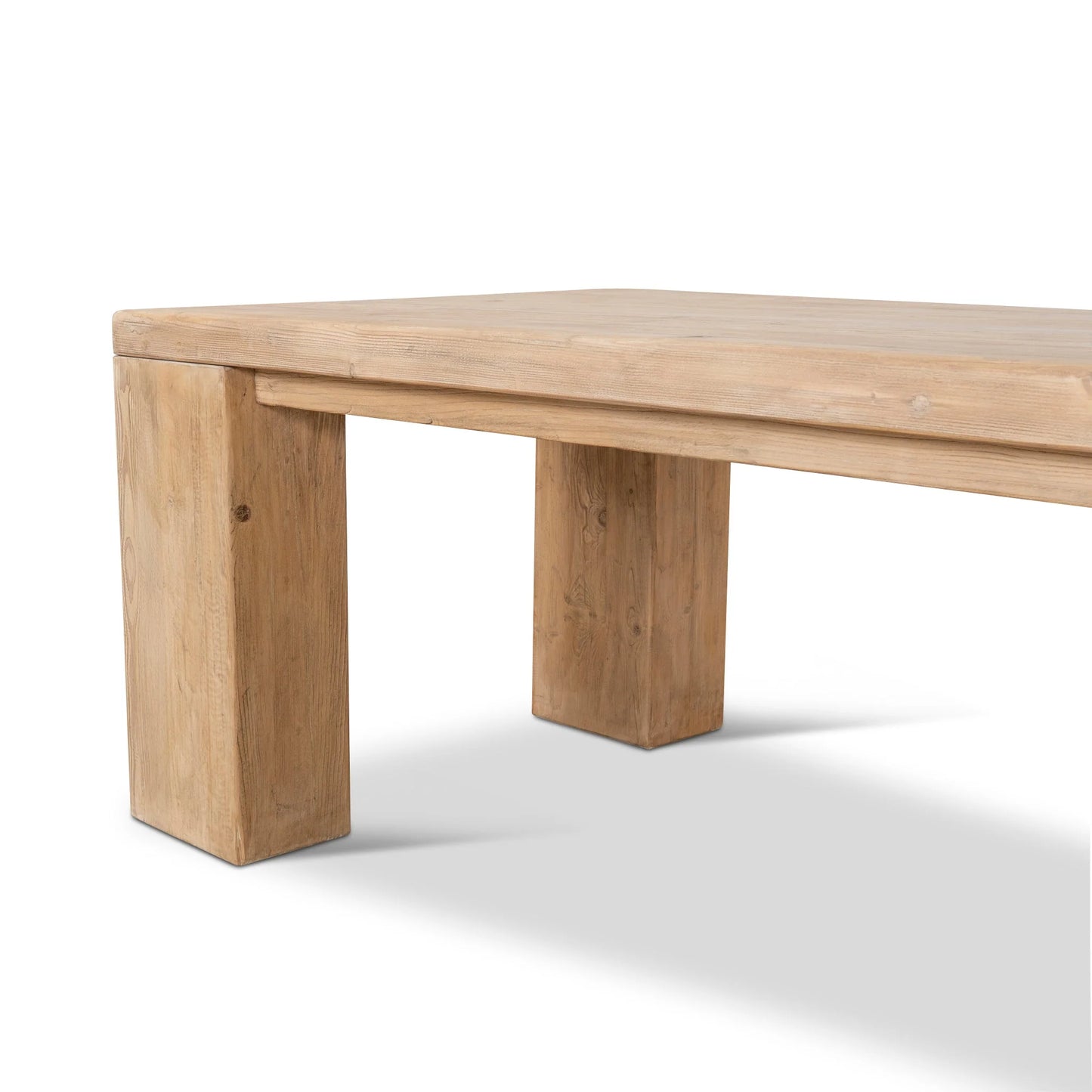 2.44m Elm Dining Table - Natural