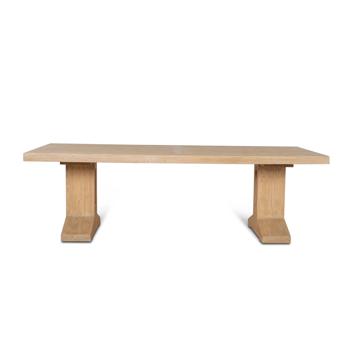 2.44m Elm Dining Table in Natural