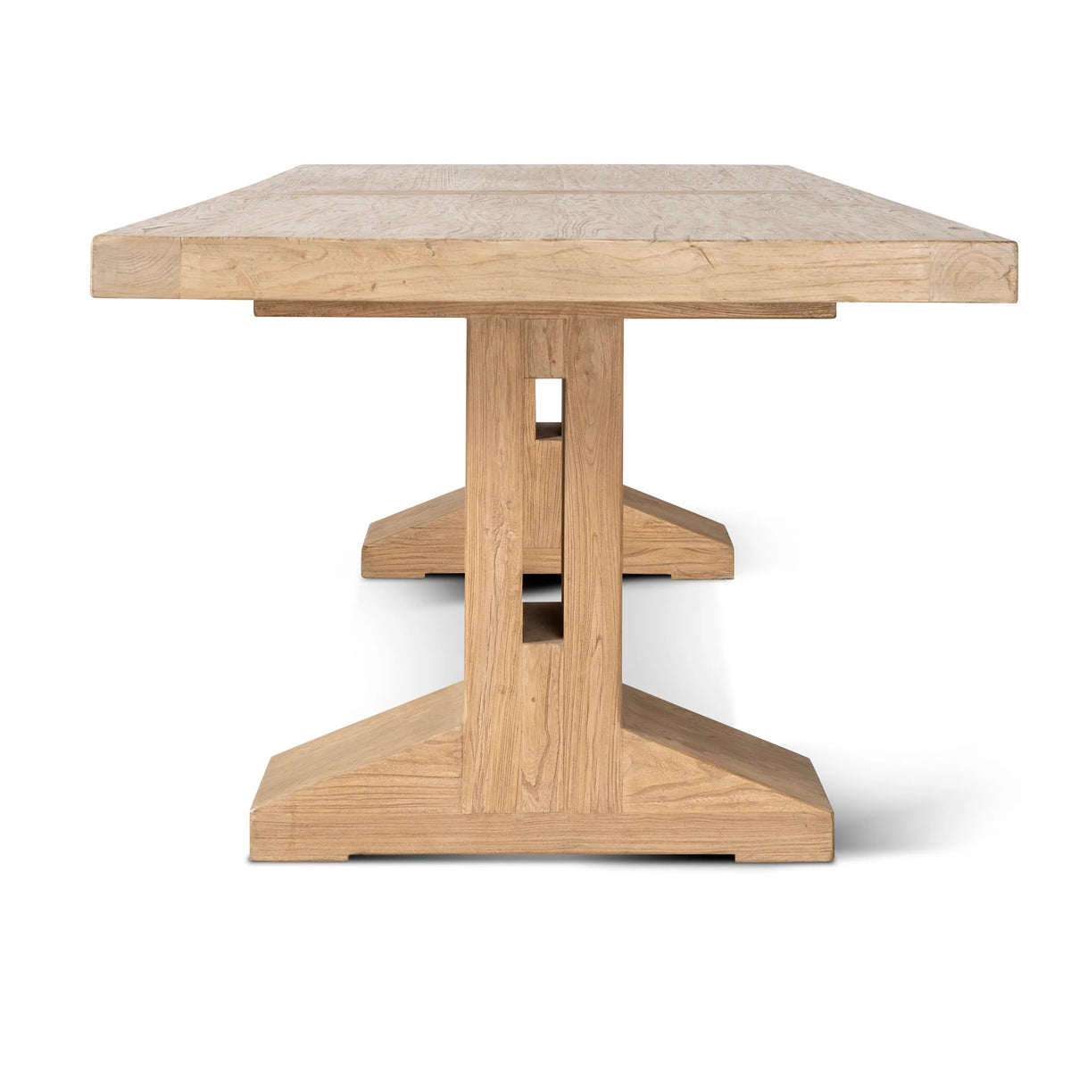 2.44m Elm Dining Table in Natural