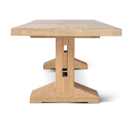 2.44m Elm Dining Table in Natural