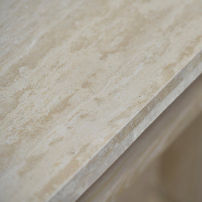 Travertine Marble 1.22m Console Table - White Wash