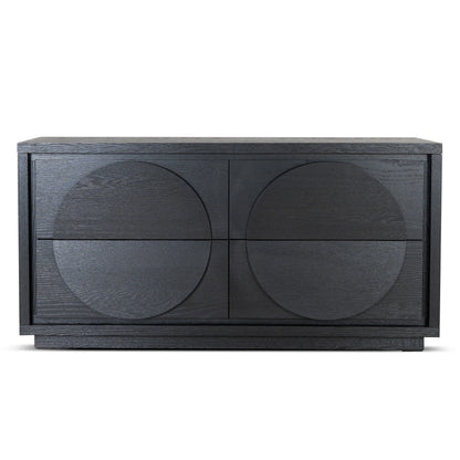 1.6m Dressing Unit - Textured Espresso Black