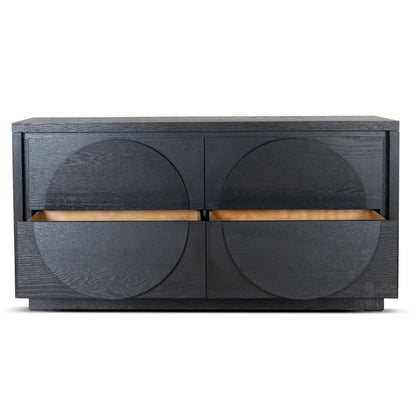 1.6m Dressing Unit - Textured Espresso Black
