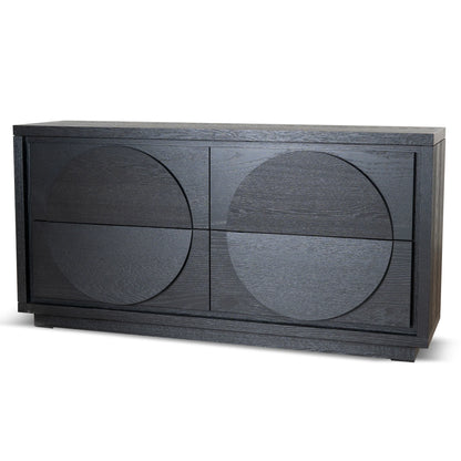 1.6m Dressing Unit - Textured Espresso Black