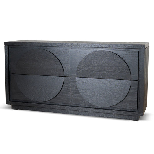 1.6m Dressing Unit - Textured Espresso Black