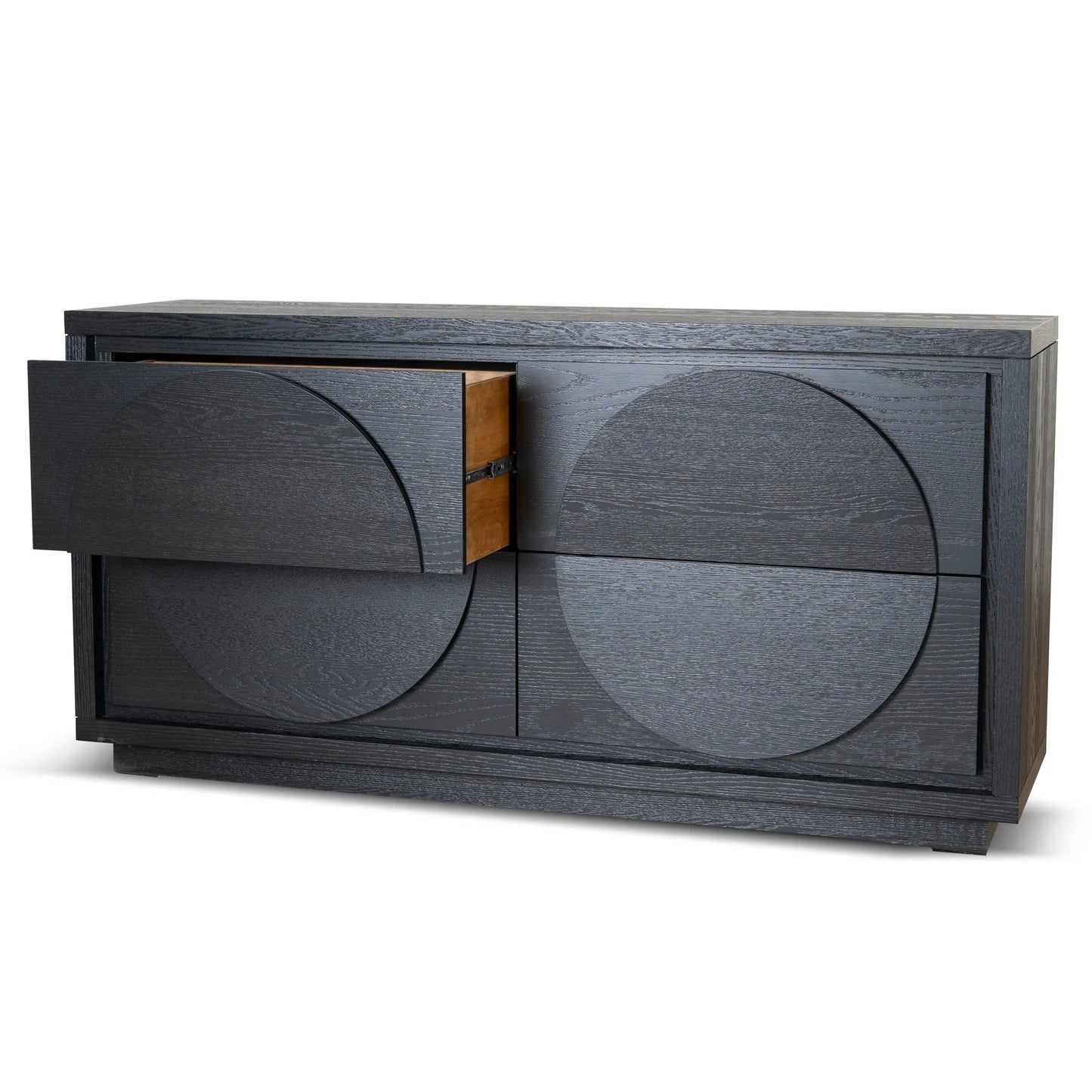1.6m Dressing Unit - Textured Espresso Black