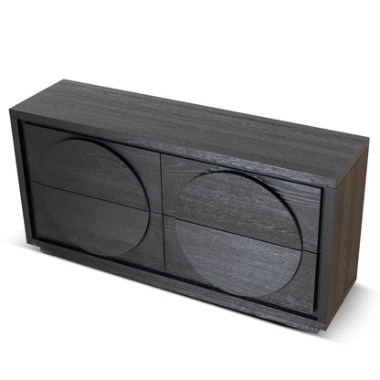 1.6m Dressing Unit - Textured Espresso Black
