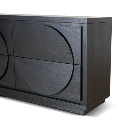 1.6m Dressing Unit - Textured Espresso Black