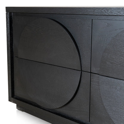 1.6m Dressing Unit - Textured Espresso Black