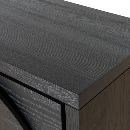 1.6m Dressing Unit - Textured Espresso Black
