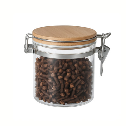 Glass Cannister with Bamboo Lid