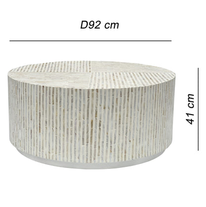 Shell Inlay Hand-Made Coffee Table